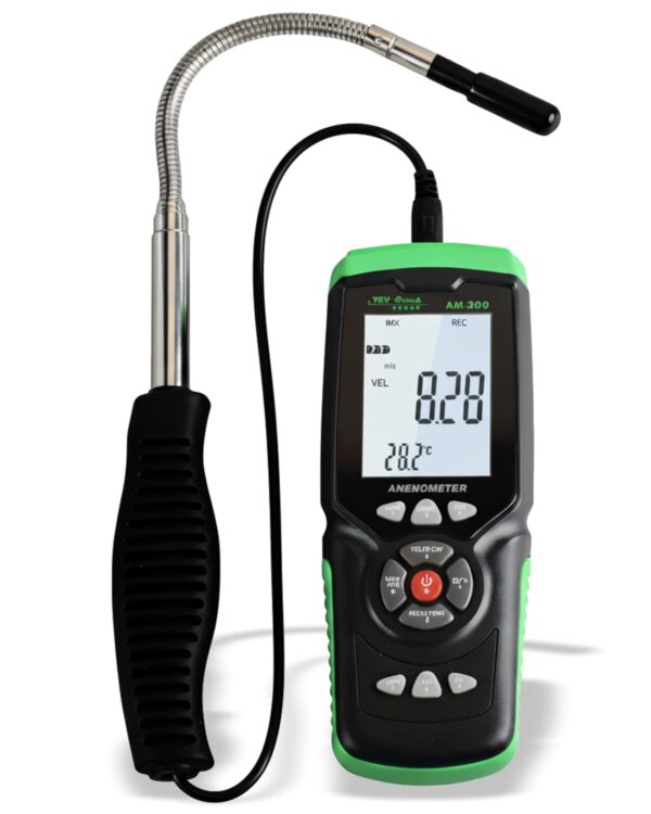 Digital anemometer with flexible probe AM-288